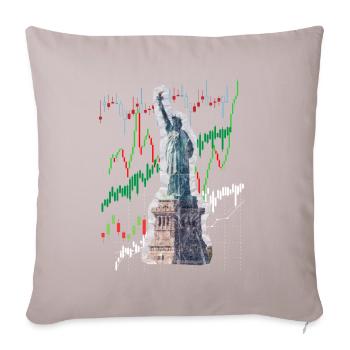 NY Stock Exchange Bull - Sofa pillow with filling 45cm x 45cm - light taupe - Front