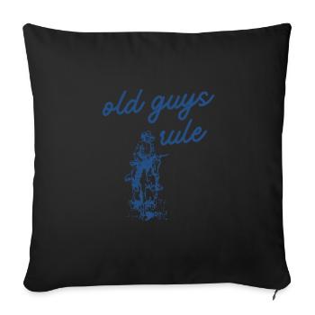 Retirement- - Sofa pillow with filling 45cm x 45cm - black - Front