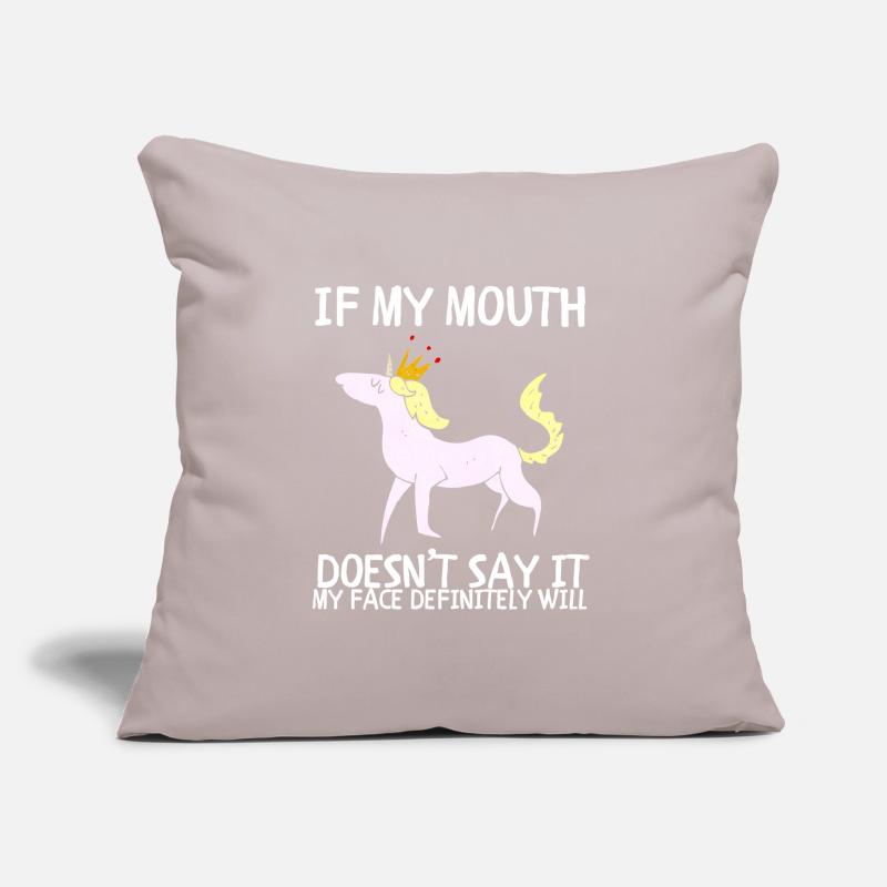 If my mouth doesn't say it my face definitely will Sofakissen mit Füllung 45 x 45 cm