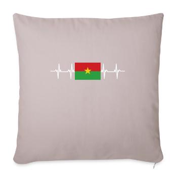 Drapeau de l’Afrique - Burkina Faso - Coussin et housse de 45 x 45 cm - taupe clair - Devant
