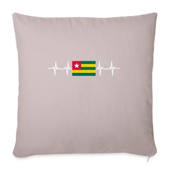 African Flag - Togo - Sofa pillow with filling 45cm x 45cm - light taupe - Front