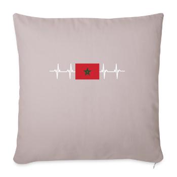 African Flag - Morocco - Sofa pillow with filling 45cm x 45cm - light taupe - Front