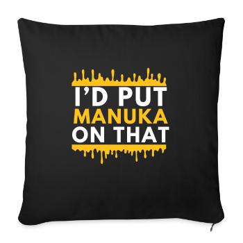 Apiculteur néo-zélandais - Manuka Honey - Coussin et housse de 45 x 45 cm - noir - Devant