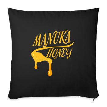 Apiculteur néo-zélandais - Manuka Honey - Coussin et housse de 45 x 45 cm - noir - Devant