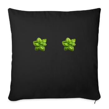 Italian Cuisine - Basil Pesto Is The Besto - Sofakissen mit Füllung 45 x 45 cm - Schwarz - Vorne