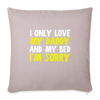 I only love my bed and my mama I'm sorry - Sofa pillow with filling 45cm x 45cm - light taupe - Front