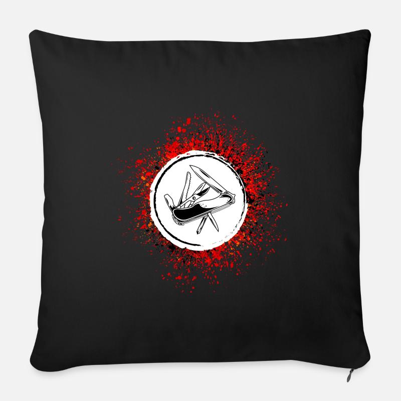 Taschenmesser Symbol - Sofakissen mit Füllung 45 x 45 cm - Schwarz