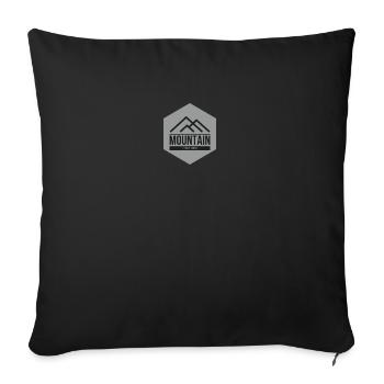 Mountains Grey - Sofa pillow with filling 45cm x 45cm - black - Front