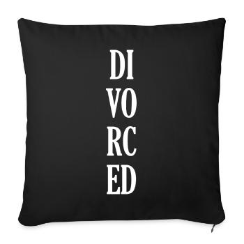 Divorced - Sofa pillow with filling 45cm x 45cm - black - Front