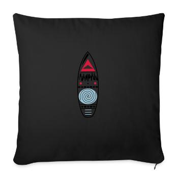 surfer - Sofa pillow with filling 45cm x 45cm - black - Front