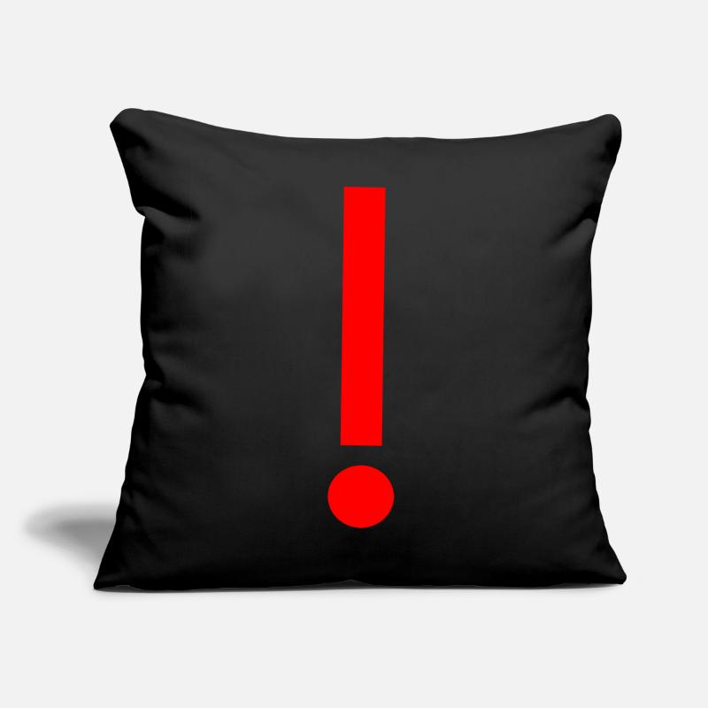 Point d'exclamation rouge, modèle, modèle Coussin et housse de 45 x 45 cm