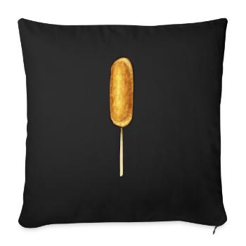 Corn Dog Corndog - Sofa pillow with filling 45cm x 45cm - black - Front