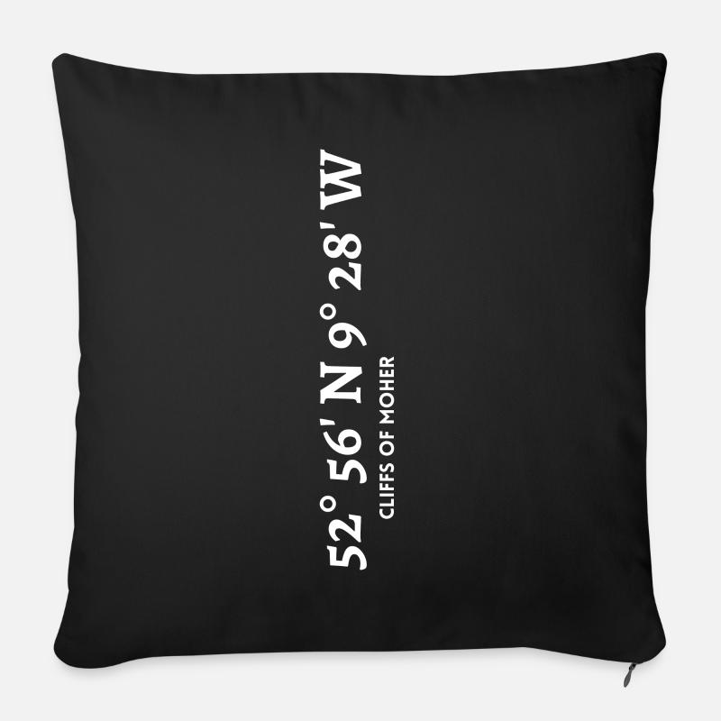Coordinates Cliffs of Moher - Sofa pillow with filling 45cm x 45cm - black