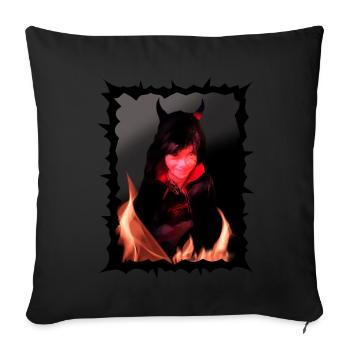 Halloween night devil - Sofa pillow with filling 45cm x 45cm - black - Front