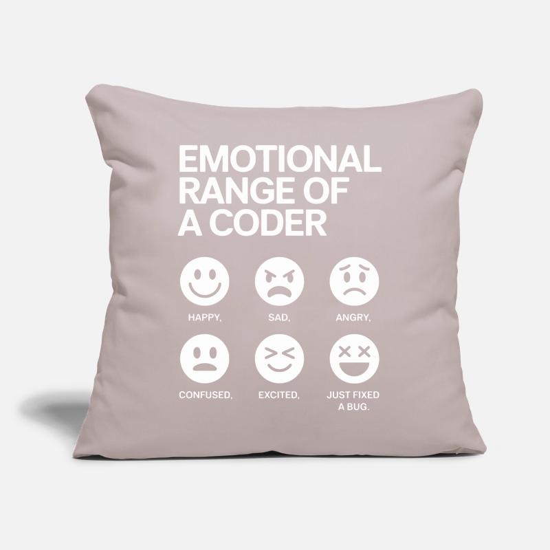 Emotionale Bandbreite eines Programmierers Sofakissen mit Füllung 45 x 45 cm