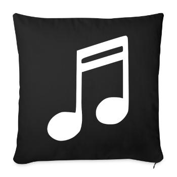 Music Note Musical Note White - Sofa pillow with filling 45cm x 45cm - black - Front