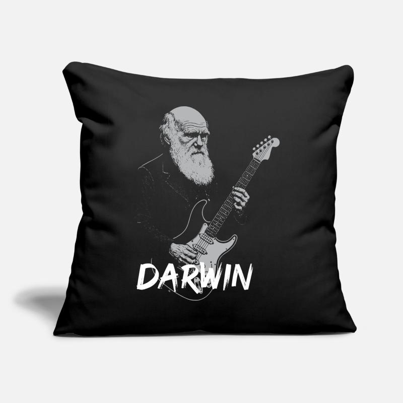 Darwin Playing Guitar Evolution Sofa pillow with filling 45cm x 45cm