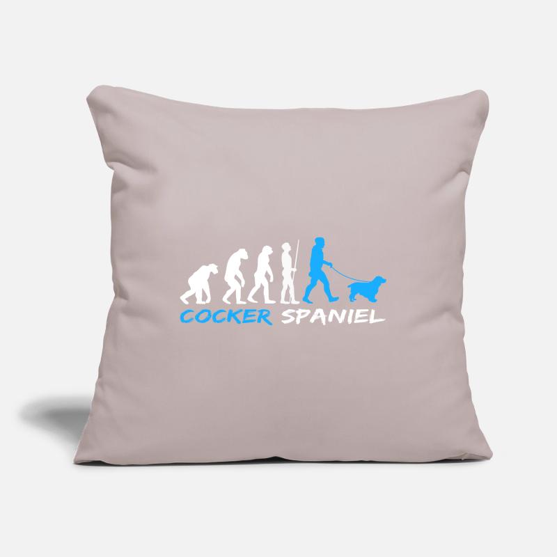 Englischer Cocker Spaniel Hundebesitzer Evolution Sofakissen mit Füllung 45 x 45 cm