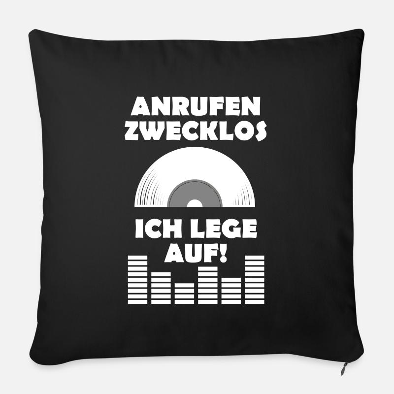DJ Auflegen - Sofakissen mit Füllung 45 x 45 cm - Schwarz