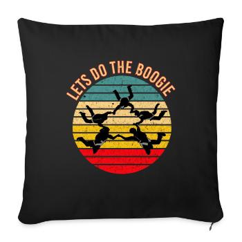 Fallschirmspringer Skydiver Fallschirm Boogie - Sofakissen mit Füllung 45 x 45 cm - Schwarz - Vorne