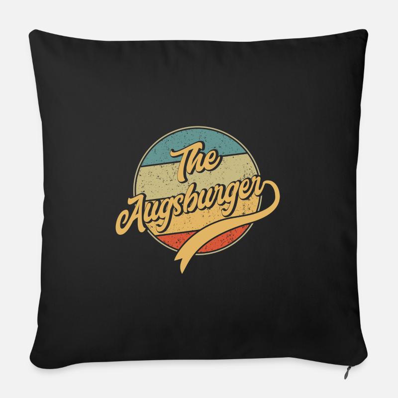 The Augsburger - Sofakissen mit Füllung 45 x 45 cm - Schwarz