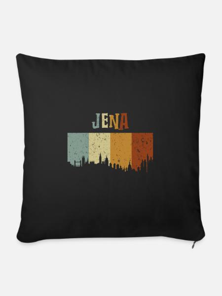 Jena - Sofakissen mit Füllung 45 x 45 cm - Schwarz