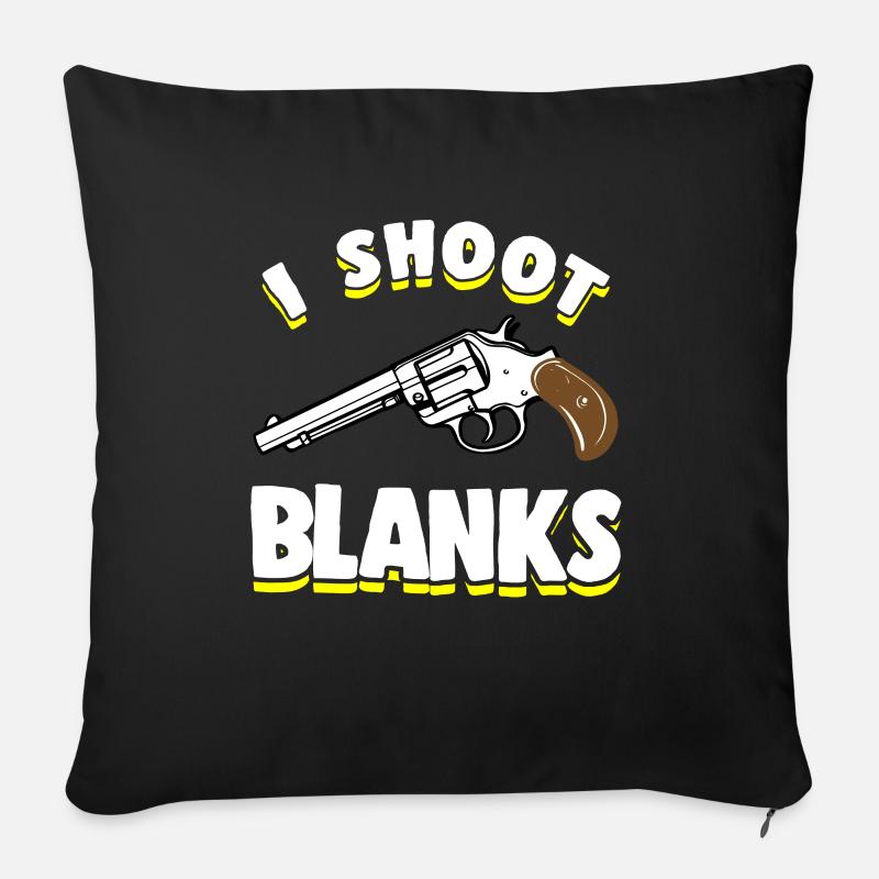 Funny Vasectomy Shoot Blanks - Sofa pillow with filling 45cm x 45cm - black