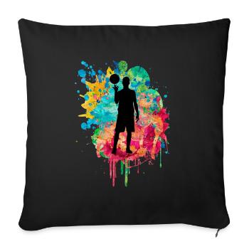 Basketball Players - Sofa pillow with filling 45cm x 45cm - black - Front