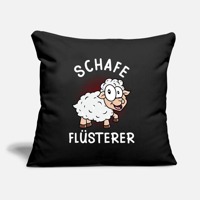Schafe Flüsterer Hausschaf Schafbock Schäfer Sofakissen mit Füllung 45 x 45 cm