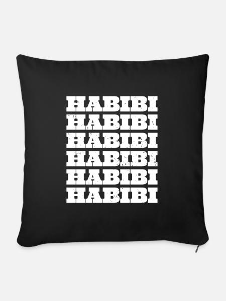 Habibi - Sofakissen mit Füllung 45 x 45 cm - Schwarz