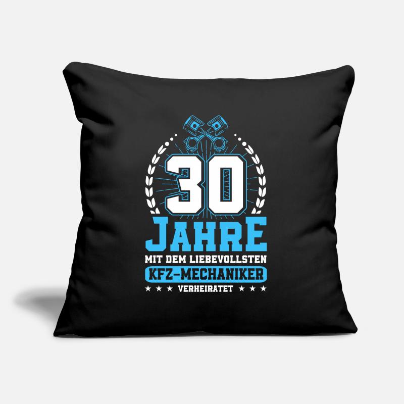Perlenhochzeit Ehepaar 30. Hochzeitstag Geschenk Sofakissen mit Füllung 45 x 45 cm