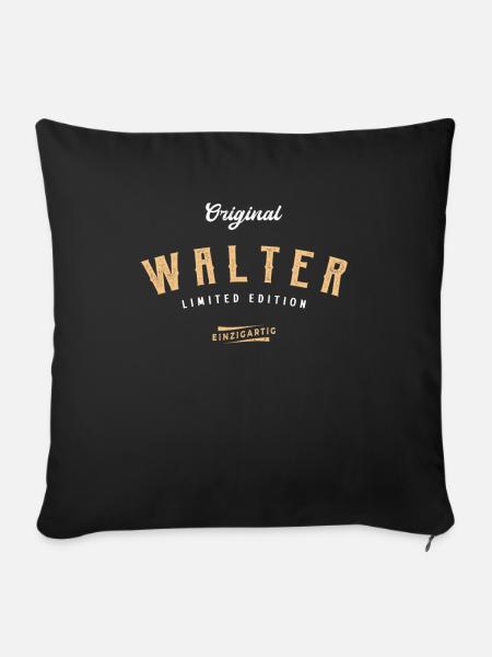 Walter Limited Edition - Sofakissen mit Füllung 45 x 45 cm - Schwarz