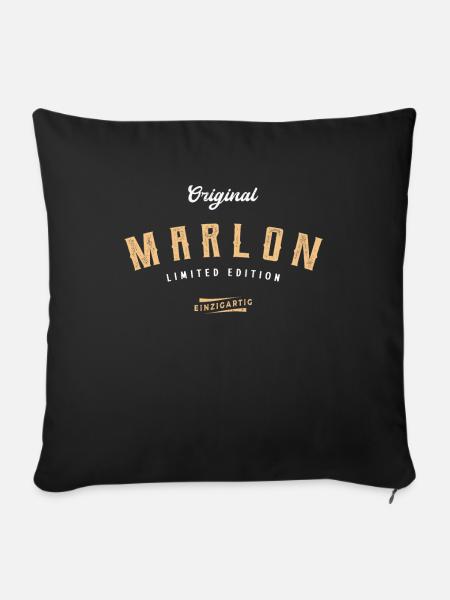 Marlon Limited Edition - Sofakissen mit Füllung 45 x 45 cm - Schwarz