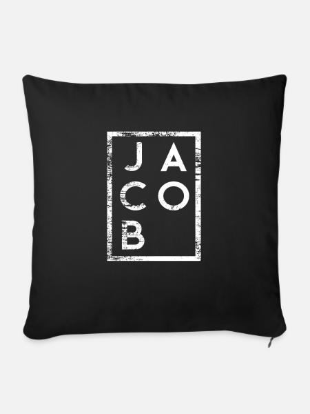 Jacob Minimalismus - Sofakissen mit Füllung 45 x 45 cm - Schwarz