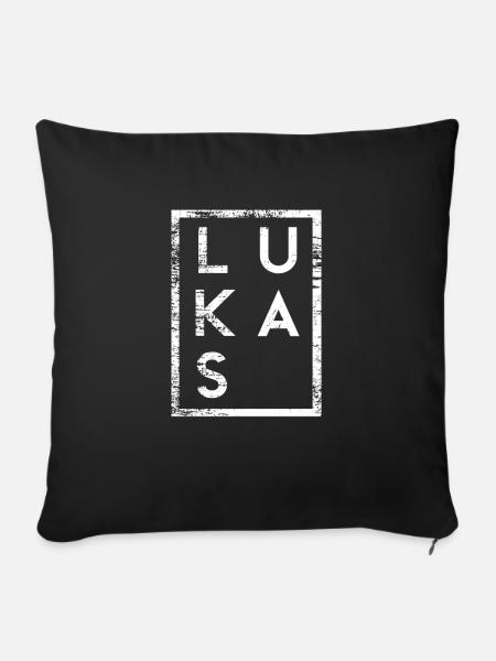 Lukas Minimalismus - Sofakissen mit Füllung 45 x 45 cm - Schwarz