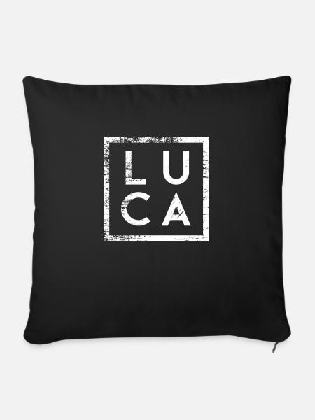 Luca Minimalismus - Sofakissen mit Füllung 45 x 45 cm - Schwarz