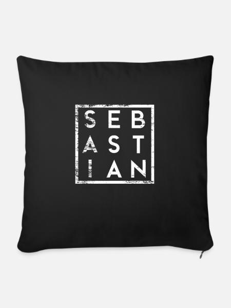 Sebastian Minimalismus - Sofakissen mit Füllung 45 x 45 cm - Schwarz