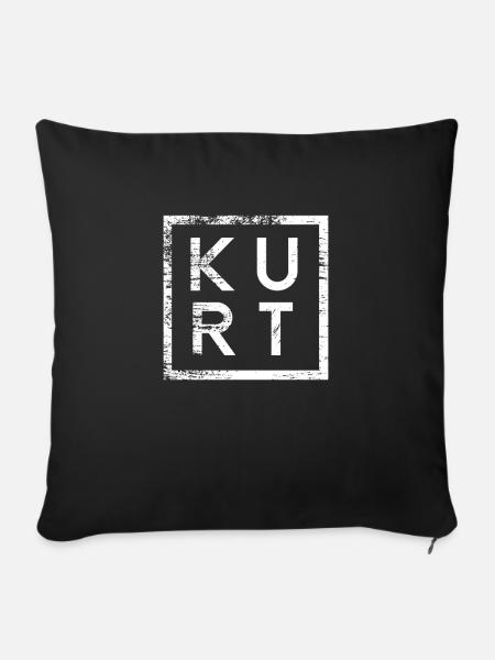 Kurt Minimalismus - Sofakissen mit Füllung 45 x 45 cm - Schwarz