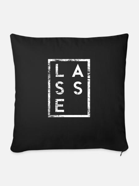 Lasse Minimalismus - Sofakissen mit Füllung 45 x 45 cm - Schwarz