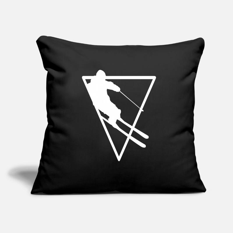 Triangle - Skiing - (3) Sofa pillow with filling 45cm x 45cm