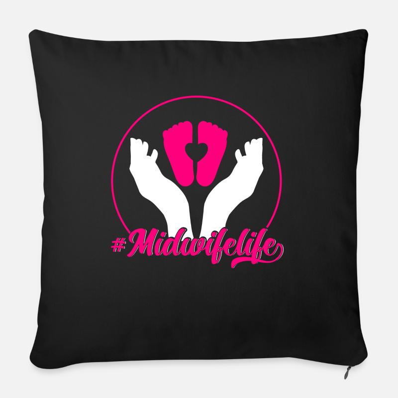 Obstétricien Obstétricien Doula Cadeau - Coussin et housse de 45 x 45 cm - noir