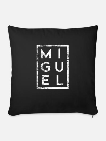 Miguel Minimalismus - Sofakissen mit Füllung 45 x 45 cm - Schwarz