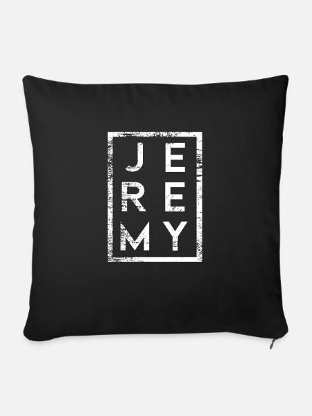 Jeremy Minimalismus - Sofakissen mit Füllung 45 x 45 cm - Schwarz