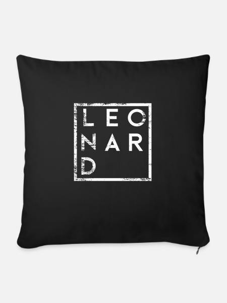 Leonard Minimalismus - Sofakissen mit Füllung 45 x 45 cm - Schwarz