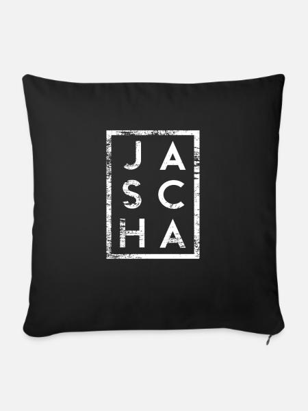 Jascha Minimalismus - Sofakissen mit Füllung 45 x 45 cm - Schwarz