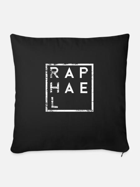 Raphael Minimalismus - Sofakissen mit Füllung 45 x 45 cm - Schwarz