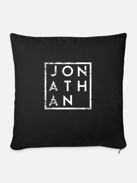 Jonathan Minimalismus - Sofakissen mit Füllung 45 x 45 cm - Schwarz
