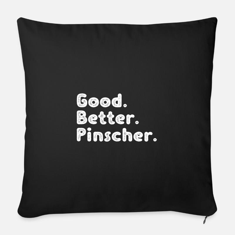 Pinscher - Sofakissen mit Füllung 45 x 45 cm - Schwarz