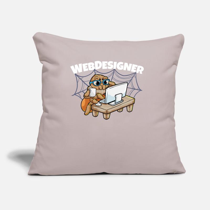 Webdesign Spider Programming Programmer IT Sofa pillow with filling 45cm x 45cm