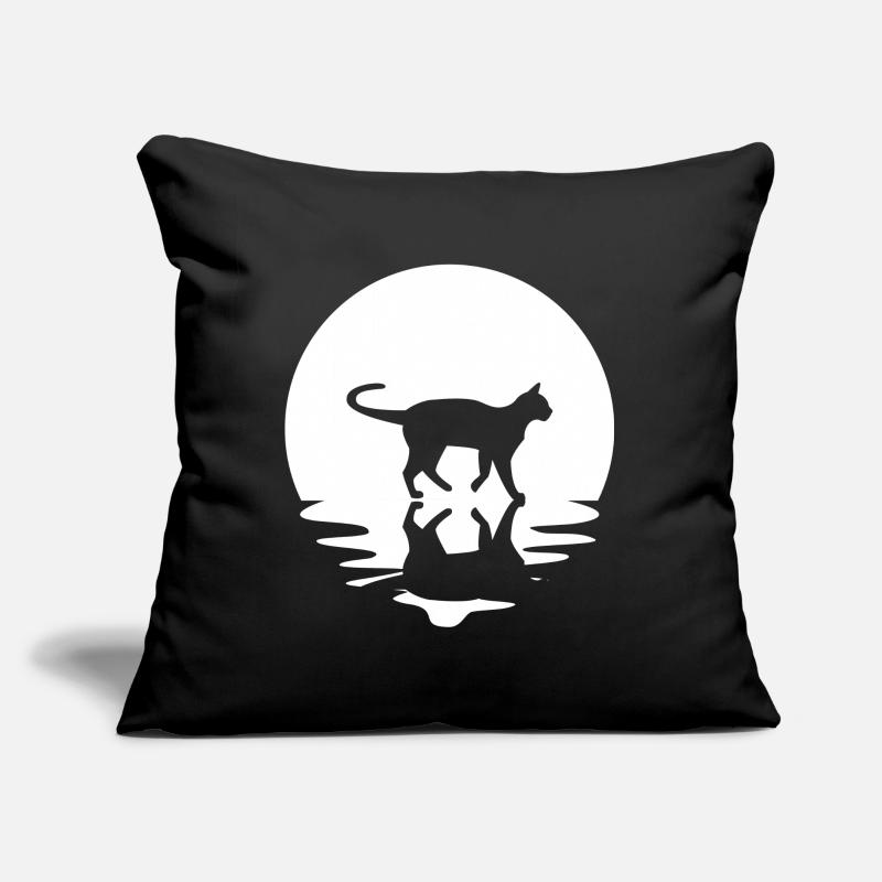 Circle and reflection - Cat - Sofa pillow with filling 45cm x 45cm